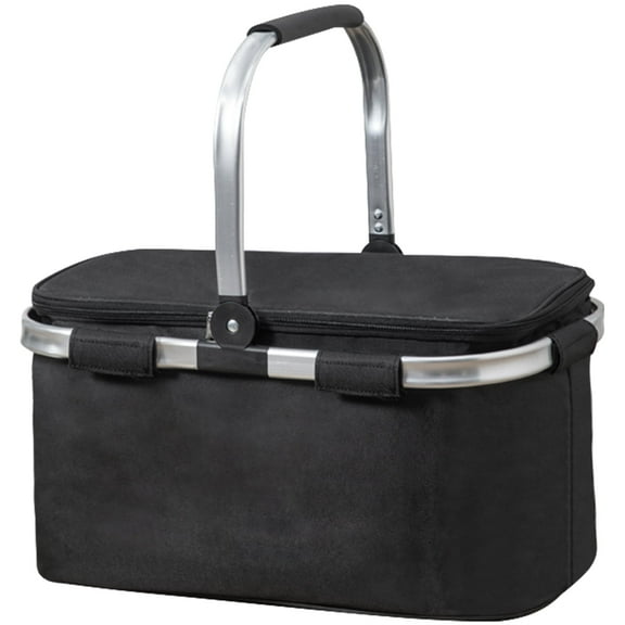 Vauban Portable Picnic Basket with Cooler - Collapsible Outdoor Meal Prep Basket | Canvas Lunch Box for Camping & Beach