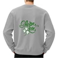 thumbnail image 3 of Stamzod Mens Crewneck Sweatshirts St Patricks Day Print Long Sleeve Sweat Shirt Casual Workout Sweatshirt for Men Gray XL, 3 of 4