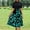 Green, variant on FDGIU Vintage A-Line Skirt - Women's High Waist Pleated Midi Skirt with Pockets (Polka Dot, Rockabilly Style)