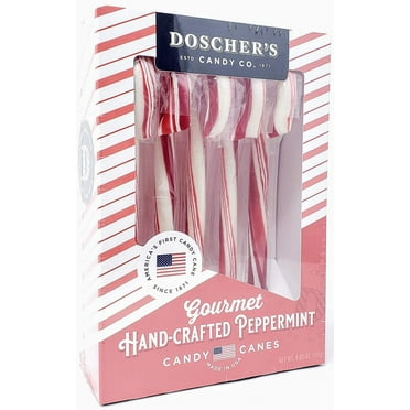 Doscher's Gourmet Hand Crafted Peppermint Candy Canes 5ct Box