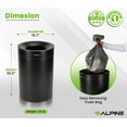 thumbnail image 2 of Alpine Indoor Commercial Trash Can with Lid - 27 Gallon Heavy Duty Stainless Steel Garbage Can, Large Open Top Tall Round Garbage Can, Perfect for Office, Bathroom, High Traffic Areas (Black), 2 of 8