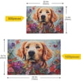 thumbnail image 4 of Dog Flower Painting Jigsaw Puzzle, 1000 Pieces Paper Wood Composite Material Zigsaw with Storage Bag and Reference Picture Easy to Solve Family Game Creative Gift for Friends Parents Grandparents, 4 of 6