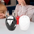 thumbnail image 3 of deevoka Bride and Groom Ceramic Seasoning Jars Wedding Couples for Baking Home Cafes, 3 of 9