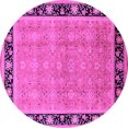 thumbnail image 1 of Ahgly Company Indoor Round Oriental Pink Industrial Area Rugs, 4' Round, 1 of 4