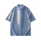 thumbnail image 4 of pstuiky camisetas de hombre, Blusa informal de manga corta con cuello vuelto y color liso para hombre camisas casuales para hombre l, 4 of 5
