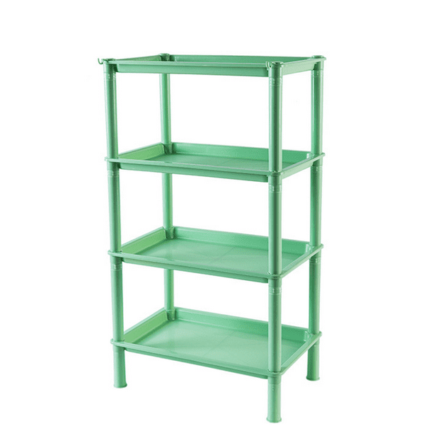 Estante de plástico para suelo de cocina, escritorio, almacenamiento de baño