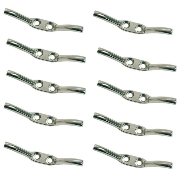2" Marine Hardware Stainless Steel Rope Cleat Steel Deck Boat Cleat 10 Pcs