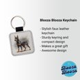thumbnail image 2 of German Pinscher Dog Illustration Faux Leather Square Keychain, 2 of 7