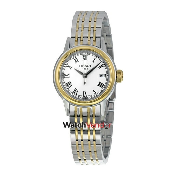 Tissot Carson White Dial Two-tone Ladies Watch T0852102201300