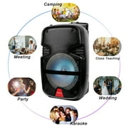 8 Portable BT Bluetooth Speaker Subwoofer Heavy Bass Sound System Party With Microphone and Remote