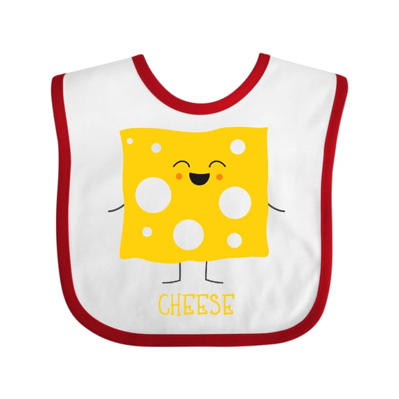 Inktastic Cute Kawaii Cheese Boys or Girls Baby Bib