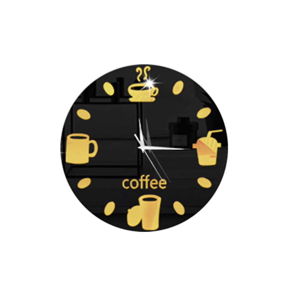 Refrigerator Clock Sticky Hanging Clock Coffee Pattern Fridge Sticky Clock (Shipment