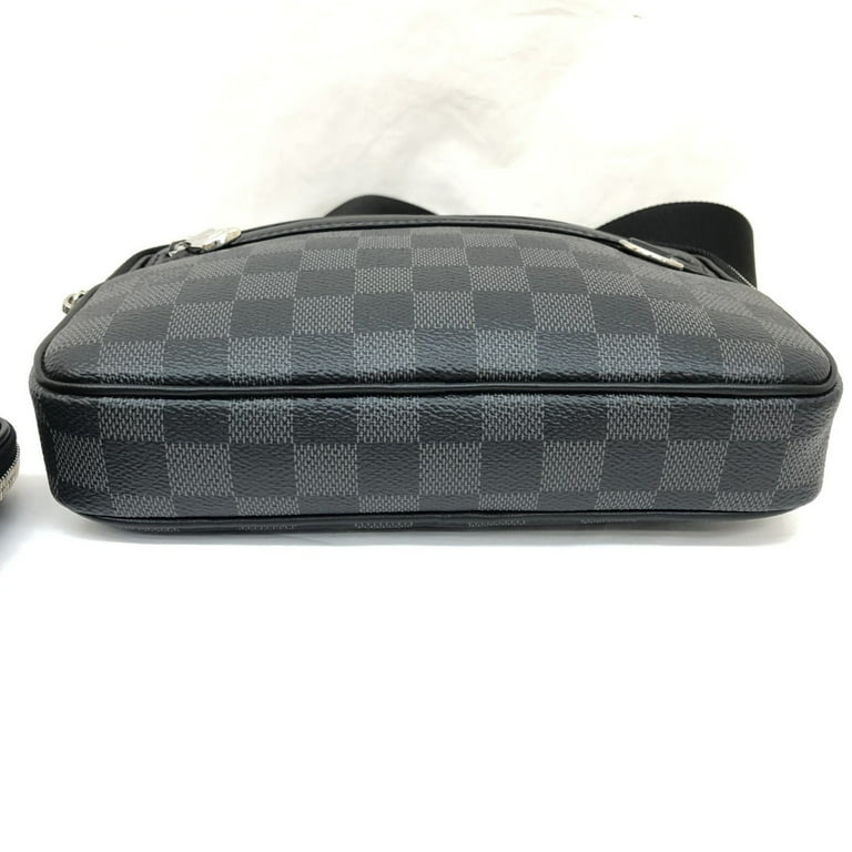louis vuitton black gray checkered bag