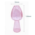 thumbnail image 6 of Dujiujun Flower Vase Adorable Mushroom Shape Transparent Glass Planter Unique Plant Propagation Station for Home Decoration, 6 of 8