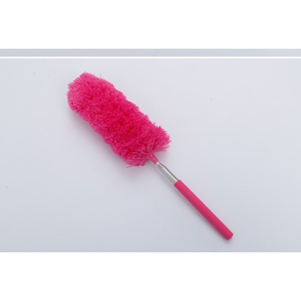 Mini plumero para barrer el polvo, plumero de plumas de pollo para el hogar, plumero de fibra retráctil, lavable, grueso y sin pelusa