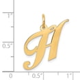 thumbnail image 3 of Finest Gold 14K Yellow Gold Medium Fancy Script Letter H Initial Charm, 3 of 3