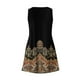 thumbnail image 4 of vestido casual de mujer con bolsillos vestido de playa boho de verano blusas florales para mujer camisetas vestido con cuello en v vestidos sin mangas sueltos negro / m, 4 of 7
