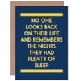thumbnail image 1 of Quote Motivation Remember Plenty Sleep Greetings Card Plus Envelope Blank inside, 1 of 3