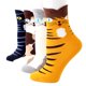 thumbnail image 1 of 4 pares de calcetines tobilleros de algodón para mujer y niña, calcetines con estampado de gato de dibujos animados para otoño e invierno Likrtyny Para estrenar, 1 of 6
