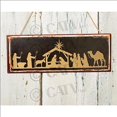 thumbnail image 4 of Nativity Scene Baby Jesus Manger Christmas Birth  Holiday Decals Wise Men Vinyl Lettering Wall Decal Sticker Size: 6"H x 18.5"L - Color: Metallic Gold, 4 of 6