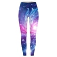 thumbnail image 4 of Galaxy Print Flare Leggings for Women Yoga Pants High Waisted Flare Leggings Bootcut Casual Yoga Pants Full Length Hot Pink XXL, 4 of 4