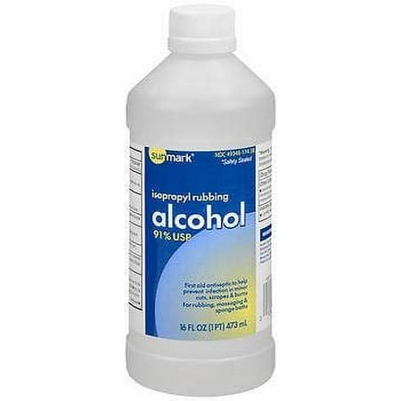 Sunmark Isopropyl Rubbing Alcohol 91% USP, 16 Oz.
