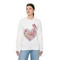 thumbnail image 4 of Floral Heart Sweatshirt, Floral Love Sweatshirt, Valentine's Day Sweatshirt, Heart Floral Sweatshirt, 4 of 54