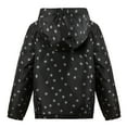 thumbnail image 6 of MYJAJAYI Boys Rain with Hood Jacket Lightweight Waterproof Jacket Raincoat for Kids Boys Black and White Size XL, 6 of 6