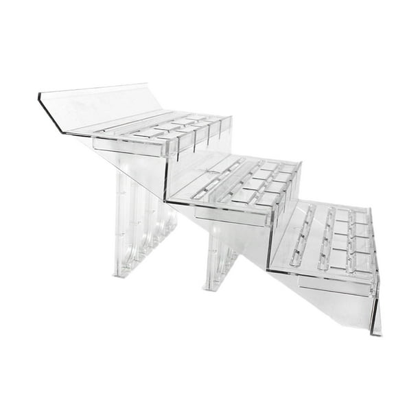 Retail Display ,acrylic display stand step riser,Rectangular Clear