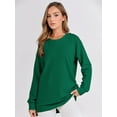 thumbnail image 2 of SIEANE Women's Oversized Sweatshirts Long Sleeve Crew Neck Loose Side Zipper Tunic Tops,XL, 2 of 6