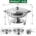 JSTUOKE Chafing Dish Buffet Set 4 Pack Stainless Steel Round Chafing