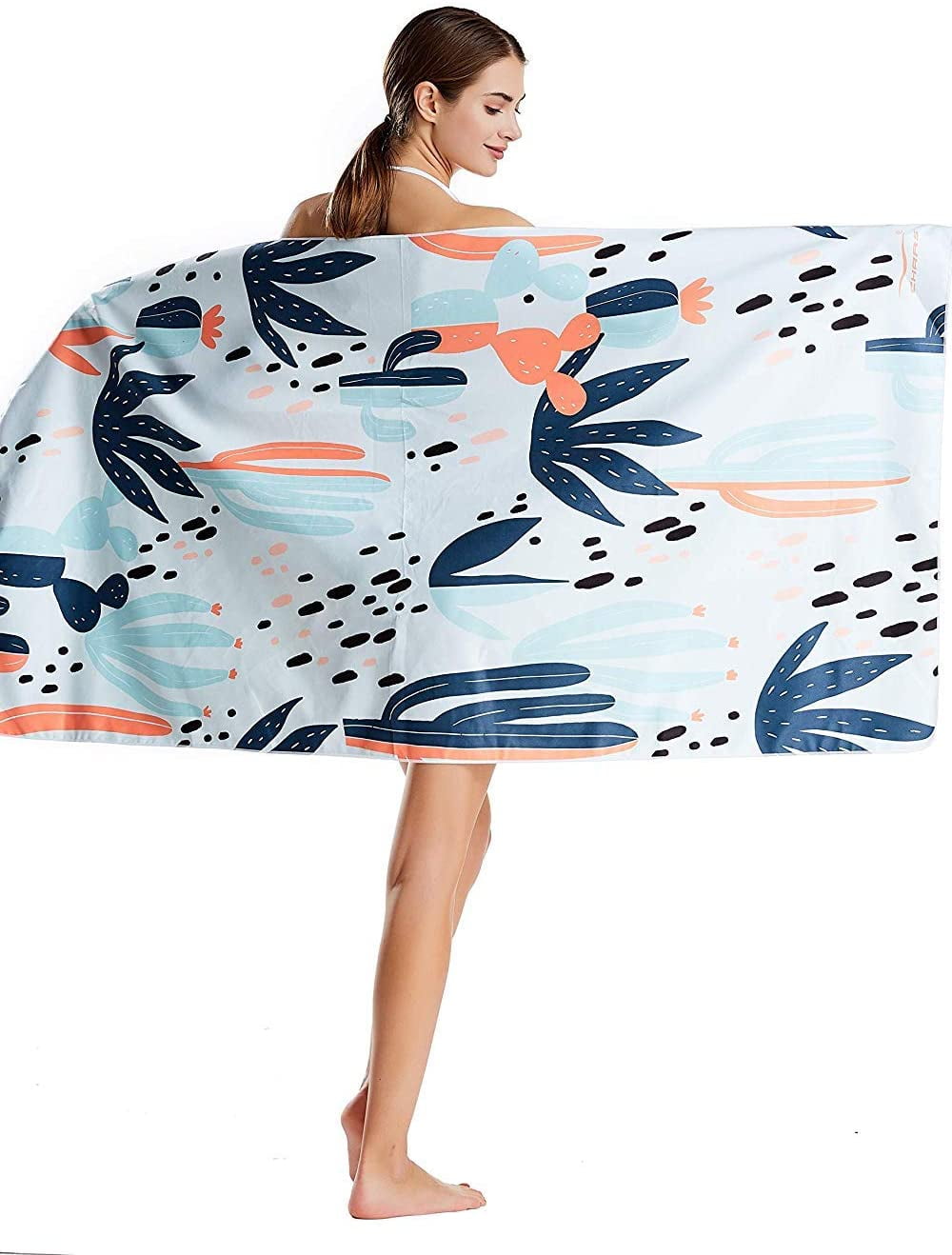 Microfiber Quick Drying Beach Towels (30" x 60") with a Carrying Bag, Super Absorbent Towel