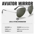 thumbnail image 4 of Ray-Ban RB3025 AVIATOR MIRROR Pilot Shaped Non-Polarized Sunglasses for Men & Women - Includes Official RAYBAN Eyewear Kit - Ideal Formal & Casual Wear Sunglasses - Grey Lens, 4 of 7