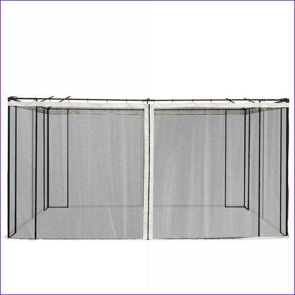 Gazebo Replacement Mesh Sidewall Netting, 10' x 13', for Outdoor Patio Gazebos Canopy Tents, with Zippers, Sidewall Only | Polyester | Square