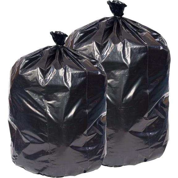 Pitt Plastics Repro Can Liners, 1.2-mil, 60 Gallons, Black, Case Of 100