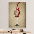 thumbnail image 3 of wall26 Canvas Print Wall Art Retro Vintage Red Wine Pour Glass Drinks & Cocktails Alcohol Digital Art Modern Art Decorative Bohemian Chic Kitchen/Food for Living Room, Bedroom, Office - 12"x18", 3 of 5