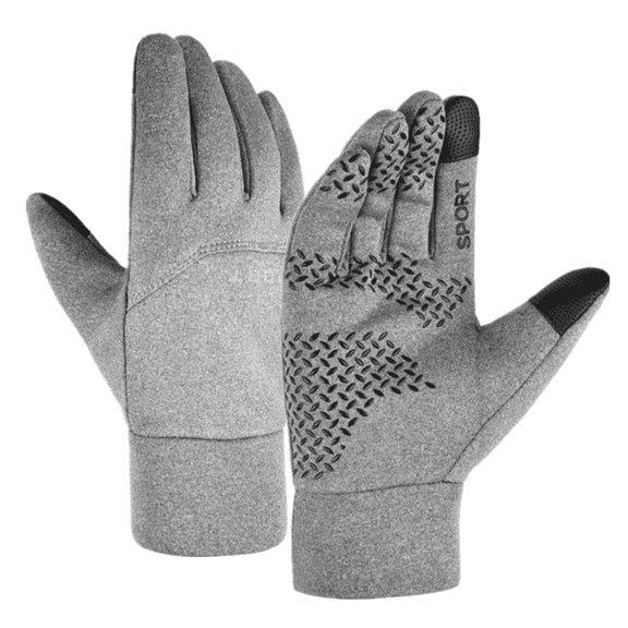 FLORNIX Football Gloves Quick-Dry Football Gloves Lasting Warmth Youth Football Gloves Quality Fabric Gray M
