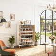 thumbnail image 6 of Fnova 7-Tier Modern Cabinet, Side Cabinet with Adjustable Shelves, Shoe Storage with Metal Accents, 24 Pairs Capacity for Entryway, Hallway, Living Room, Bathroom, 6 of 23