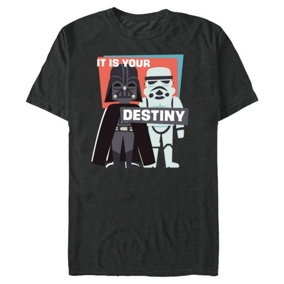 Star Wars Darth Vader and Stormtrooper It is Your Destiny - Short Sleeve Blended T-Shirt for Adults - Customized-Dark Heather