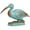 Teal Distressed Solid Bird Animals 3" x 11" x 7", variant on 4" x 16" Teal Polystone Distressed Bird Sculpture with Brown Wood Inspired Accents, by DecMode