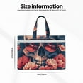 thumbnail image 3 of Kdxio Skull With Roses And Sunglasses File Tote Document Bag Business Briefcase Bag Document Organizer Tote Briefcase for Letter A4 Files Business Teacher Office Bag, 3 of 8
