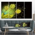 thumbnail image 1 of Golden Flowers Greeting Card - Floral Art Canvas Print, 1 of 3