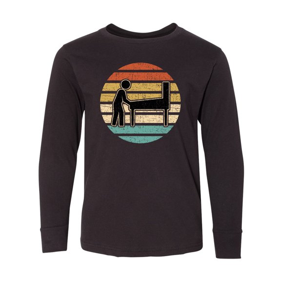 Inktastic Pinball Retro Arcade Game Long Sleeve Youth T-Shirt