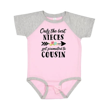 

Inktastic Only the Best Nieces Get Promoted to Cousin Gift Baby Boy or Baby Girl Bodysuit