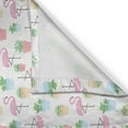 thumbnail image 3 of Cactus Curtains 2 Panels Set, Flamingos and Sleeping Plants in Pots Cute Children Cartoon Pattern Tropical Bird, Window Drapes for Living Room Bedroom, 55W X 39L Inches, Multicolor, by Ambesonne, 3 of 3