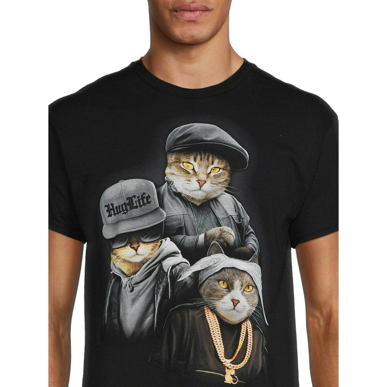 Humor Men's & Big Men's Hug Dealer Cat and Get Paypurr Cat Graphic  T-Shirts, 2-Pack 