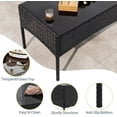 thumbnail image 6 of ELPOSUN Patio Furniture 4 Pieces Outdoor Wicker Rattan Chair Balcony Conversation Sets Porch Furniture Sectional Loveseat w Cushions and Table for Backyard Pool Garden (Black-Beige), 6 of 7