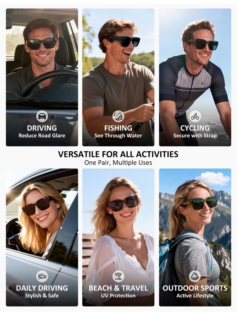 Fit Over Polarized Sunglasses Oversized UV400 Wrap Around TR90 Driving Amazon.com: TJUTR Fit Over Glasses Sunglasses for Women  main image 2