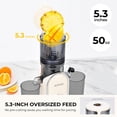 thumbnail image 3 of Extractor de jugos lento SUSTEAS de 300 W con boca de alimentación de 5,3", 3 of 7
