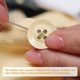 thumbnail image 5 of Botones de Madera de 1/2 Pulgada (13mm), 50 Pcs Botón de Costura de Adorno Hecho a Mano, Beige, 5 of 7
